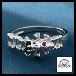 Bague Tête de Mort Couronne (Acier)