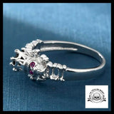 Bague Tête de Mort Couronne (Acier)