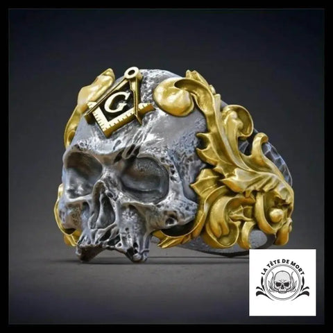 Bague Tête de Mort Couronne en Or