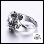 Bague Tête de Mort Crâne Cristal