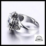 Bague Tête de Mort Crâne Cristal