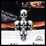Bague Tête de Mort Crânes en Croix