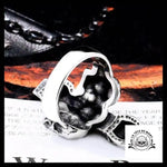 Bague Tête de Mort Crânes en Croix