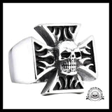 Bague Tête de Mort Croix Des Templiers