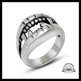 Bague Tête de Mort Dent Vampire