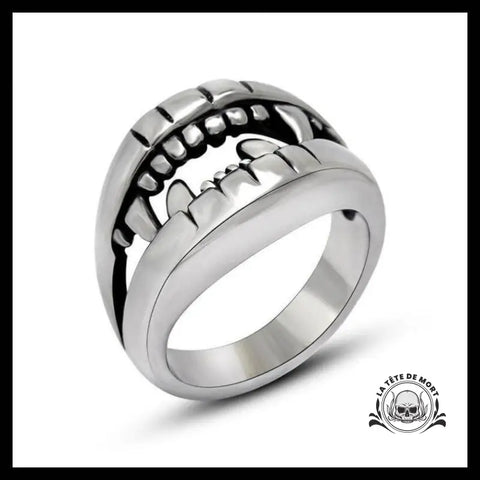 Bague Tête de Mort Dent Vampire