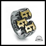 Bague Tête de Mort Diable 666