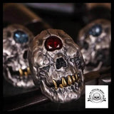 Bague Tête de Mort Diamant (Acier)