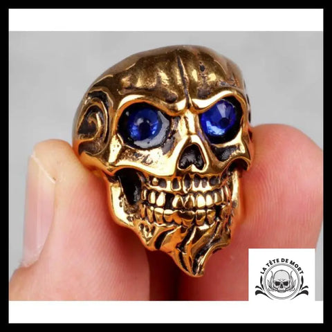 Bague Tête de Mort Dieu Du feu Or