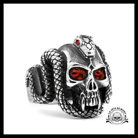 Bague Tête de Mort écailles
