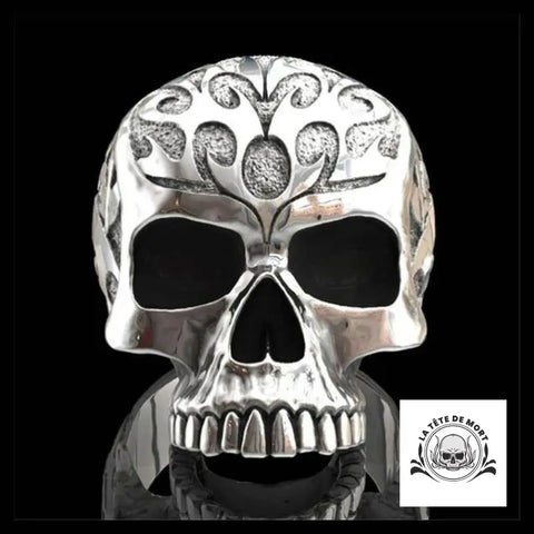 Bague Tête de Mort Enflammée