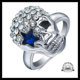 Bague Tête de Mort Étoile (Acier)