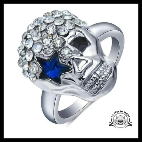 Bague Tête de Mort Étoile (Acier)