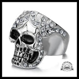 Bague Tête de Mort Femme (Acier)