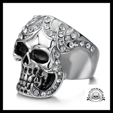 Bague Tête de Mort Femme (Acier)