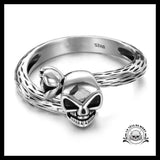 Bague Tête de Mort Pour Femme (Argent)