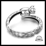 Bague Tête de Mort Pour Femme (Argent)