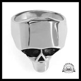 Bague Tête de Mort Géométrique (Acier)