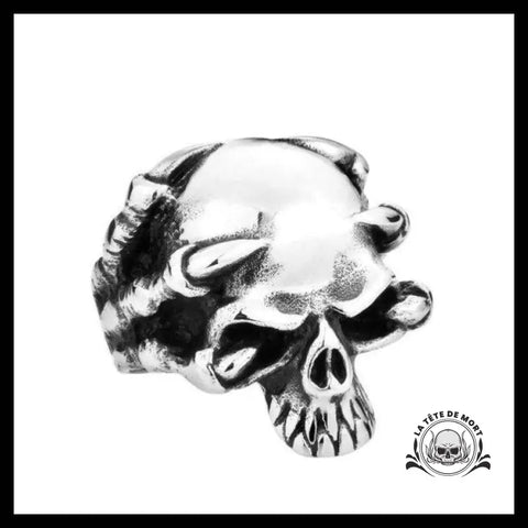 Bague Tête de Mort Griffe Diable