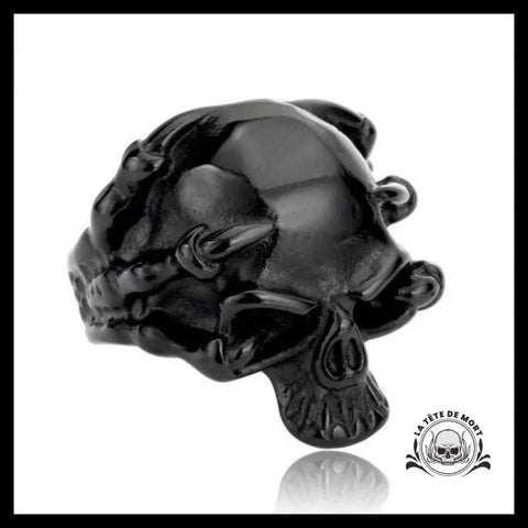 Bague Tête de Mort Griffe Satanique