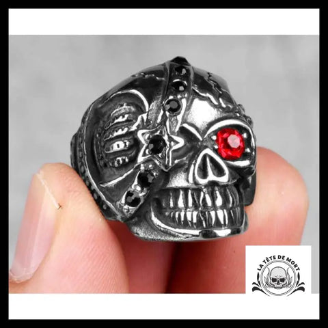 Bague Tête de Mort Guerrier Balafré