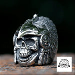 Bague Tête de Mort Guerrier Indien