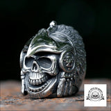 Bague Tête de Mort Guerrier Indien