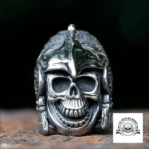 Bague Tête de Mort Guerrier Indien
