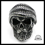 Bague Tête de Mort Hipster Moustache