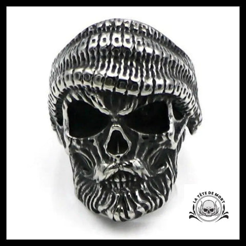 Bague Tête de Mort Hipster Moustache