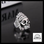 Bague Tête de Mort Indien (Acier)