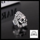 Bague Tête de Mort Indien (Acier)