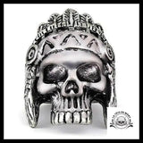 Bague Tête de Mort Indien (Acier)