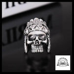 Bague Tête de Mort Indien (Acier)