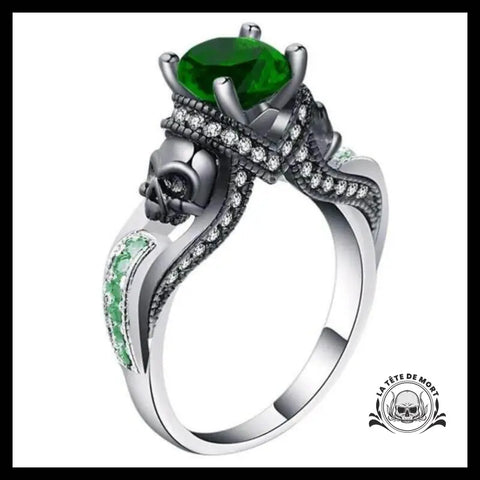 Bague Tête de Mort Jade