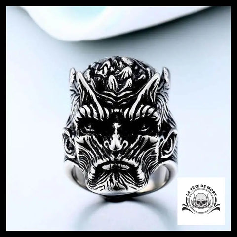 Bague Tête de Mort Marcheur Blanc