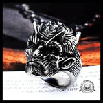 Bague Tête de Mort Marcheur Blanc