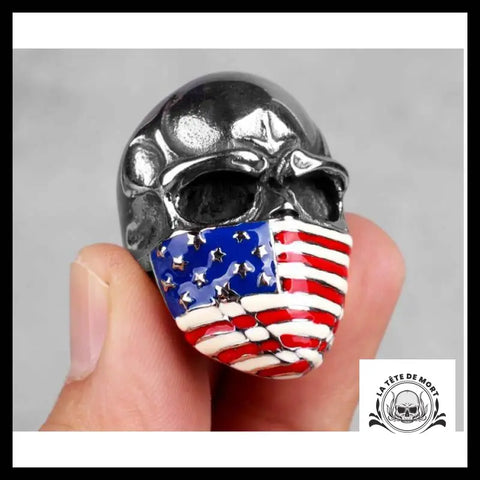 Bague Tête de Mort Masque Américain