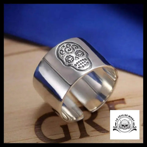 Bague Tête de Mort Mexicaine en Argent