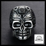 Bague Tête de Mort Mexicaine Femme (Acier)