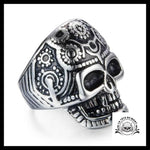 Bague Tête de Mort Mexicaine Femme (Acier)