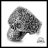 Bague Tête de Mort Mexicaine Homme (Acier)