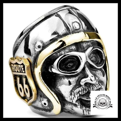 Bague Tête de Mort Motard