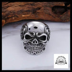Bague Tête de Mort Motard (Acier)