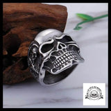 Bague Tête de Mort Motard (Acier)