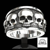Bague Tête de Mort Multi Crânes