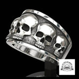 Bague Tête de Mort Multi Crânes