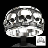 Bague Tête de Mort Multi Crânes