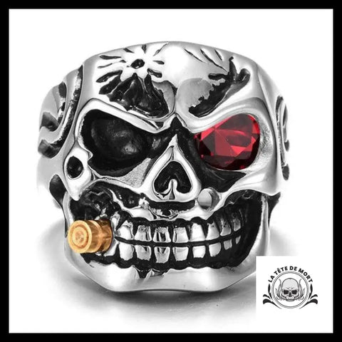 Bague Tête de Mort œil Du Diable