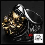 Bague Tête de Mort Or (Acier)